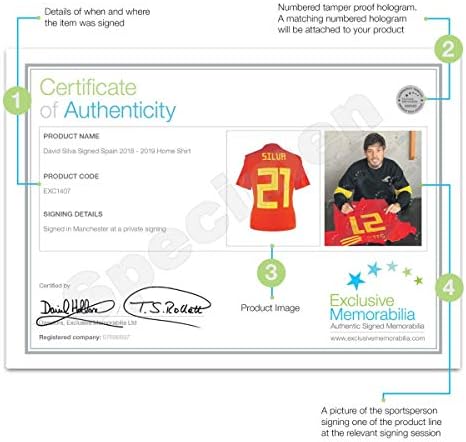 דייוויד סילבה חתם על ספרד 2018-19 גופיית כדורגל. מסגרת פרימיום | מזכרות ספורט עם חתימה